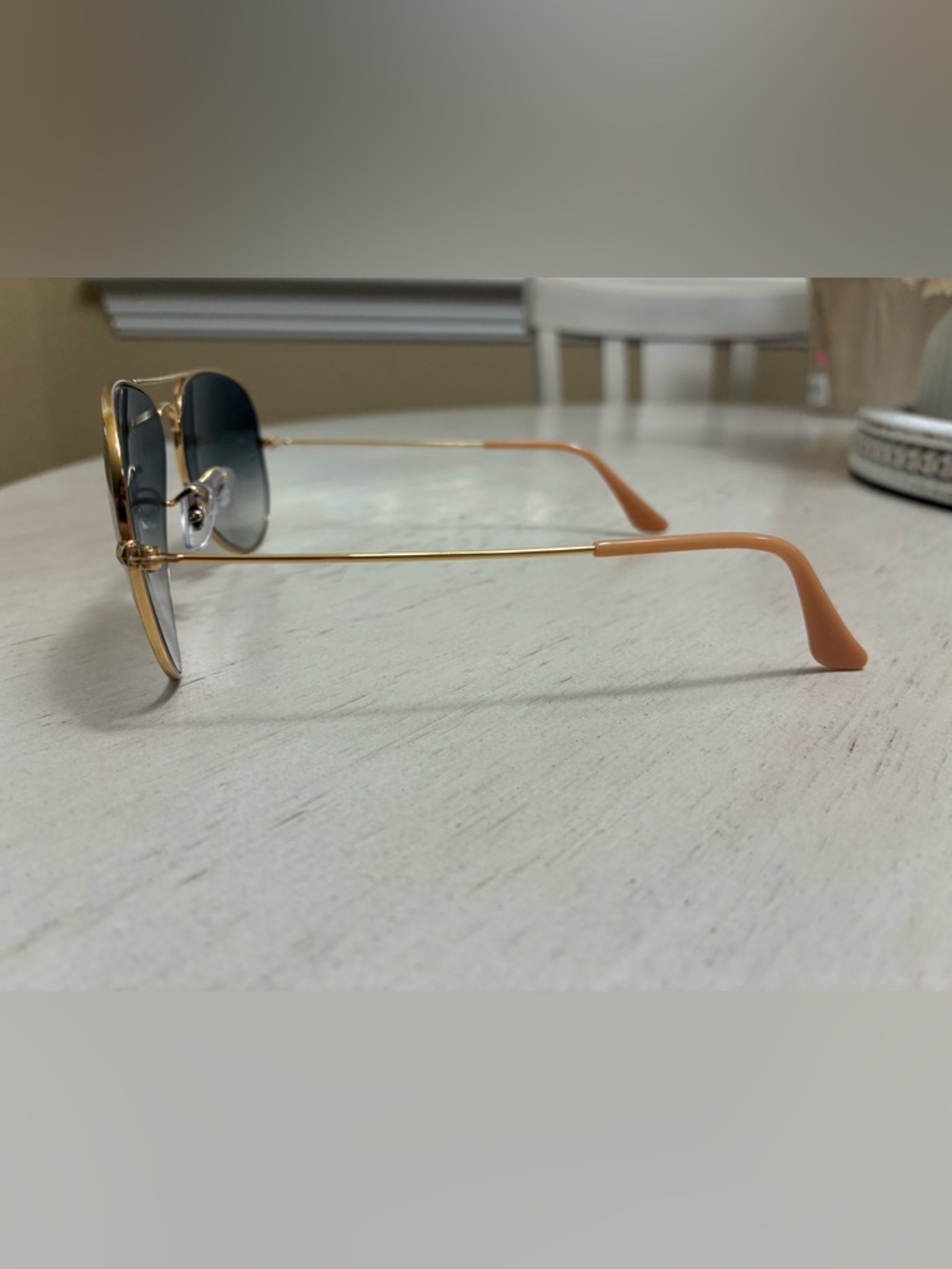 Ray-Ban Polished Aviator Gold Frame with Light Blue Gradient Lenses - Picture 8 of 8